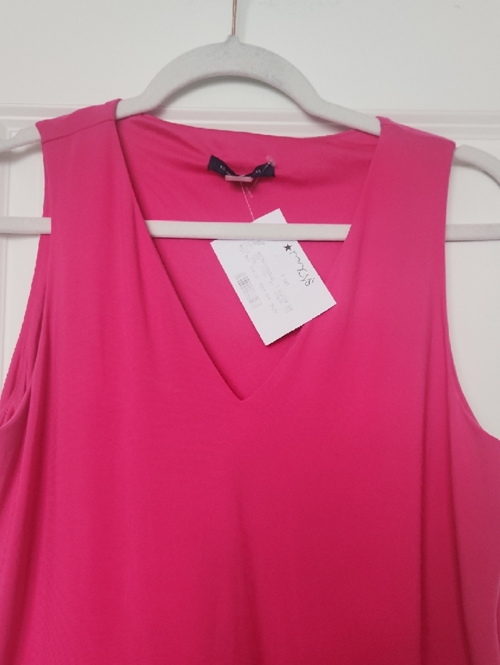 Tommy Hilfiger Sleeveless Tiered Midi Dress - Hot Pink - Picture 6 of 6